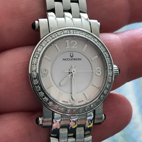 Accutron Natural Diamond and Pink Mother-of-Pearl Watch - Picture 9 of 15
